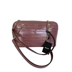 DKNY Bryant Top Zip Dome Shoulder Bag Blush (rose nude) Gold Chain Nice Color
